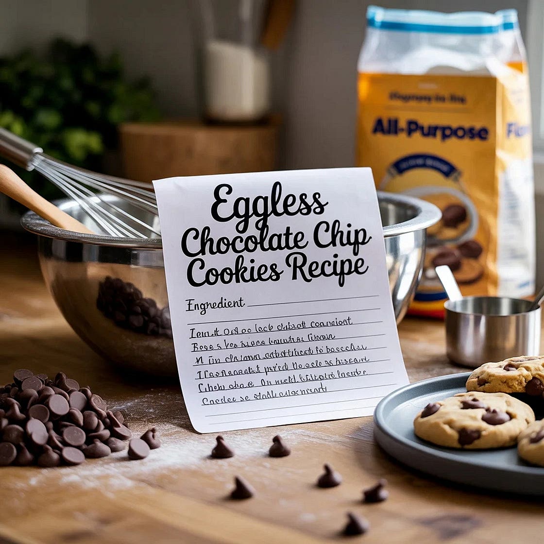 Eggless Chocolate Chip Cookies Recipe