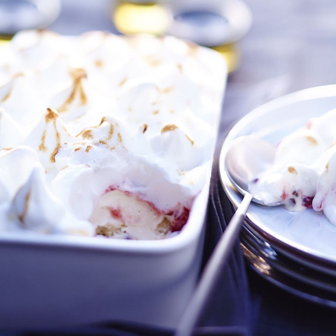 Omelette norvégienne à la framboise