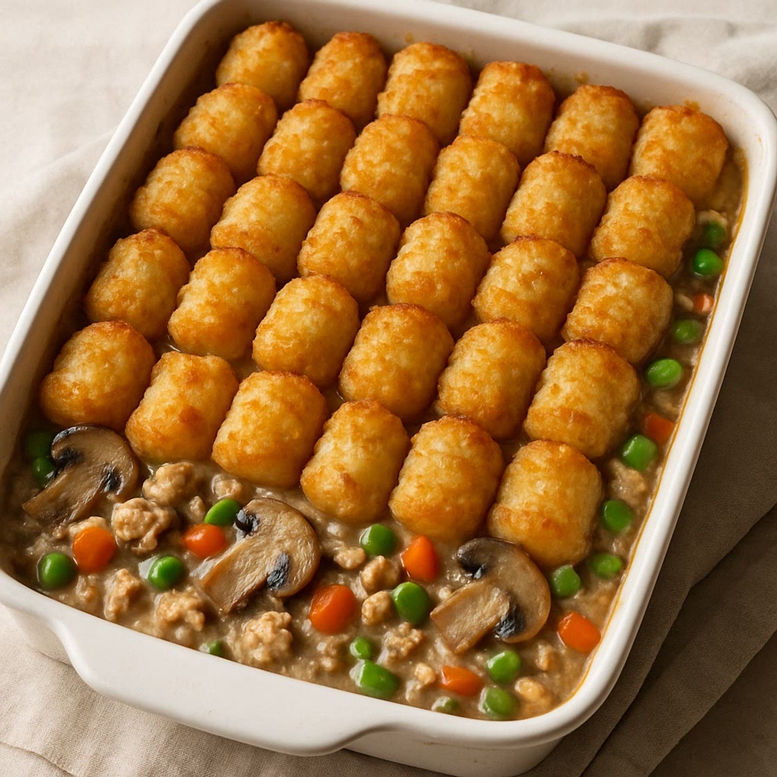 Turkey Trot Tater-Tot Hotdish