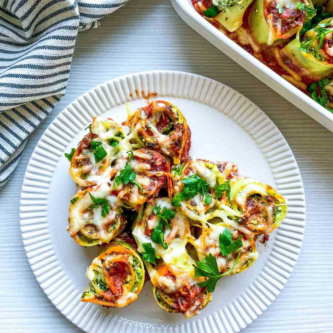 Cheesy Spinach and Ricotta Lasagna Roll Ups