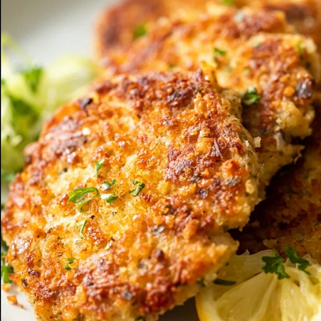 Crispy baked tuna patties