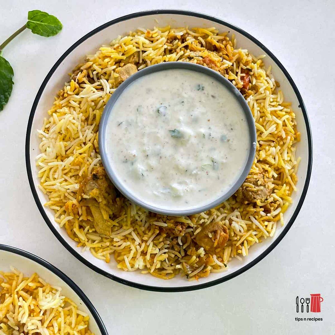 How to make raita for biryani - Biryani raita recipe