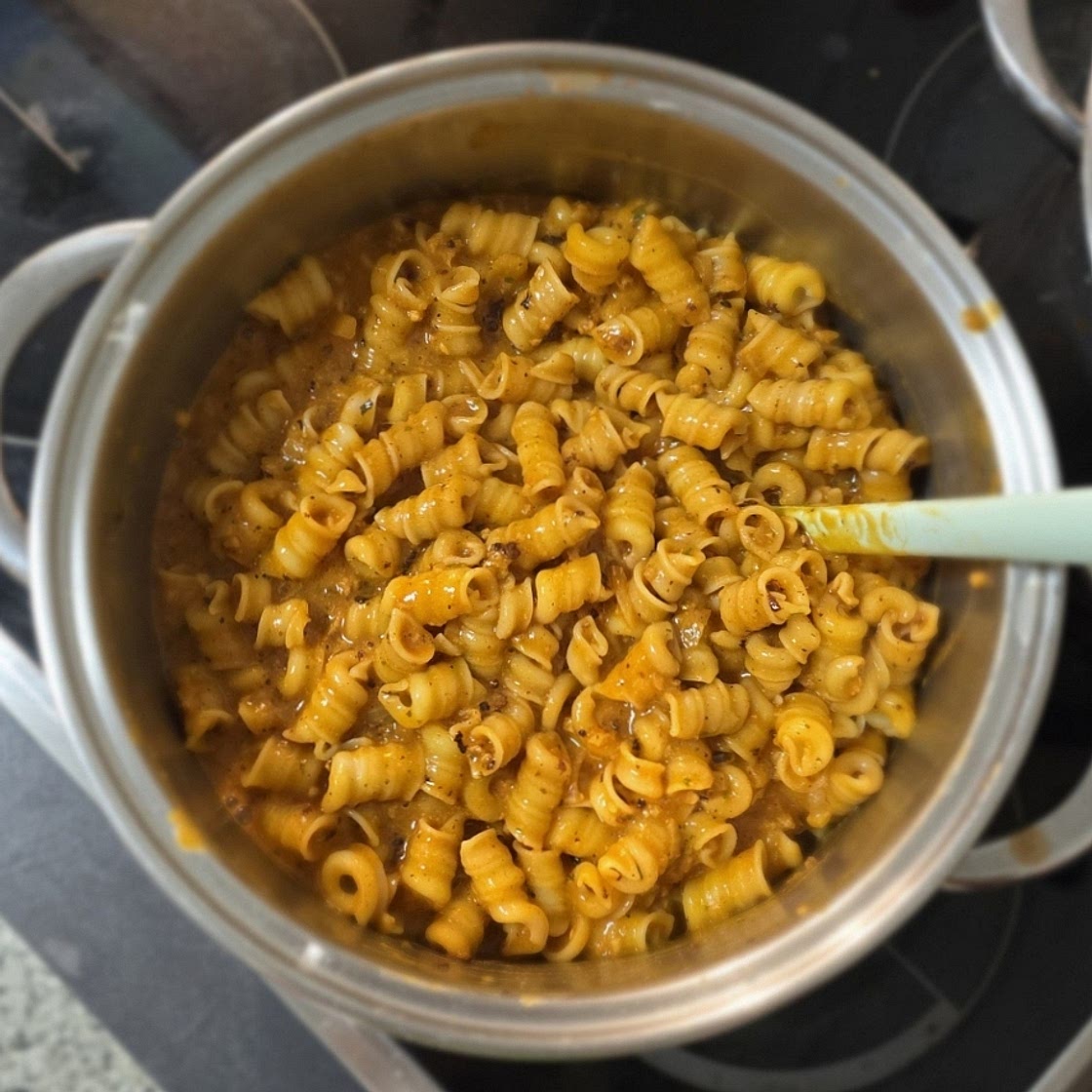 Vegan Creamy "Beef" and Shells