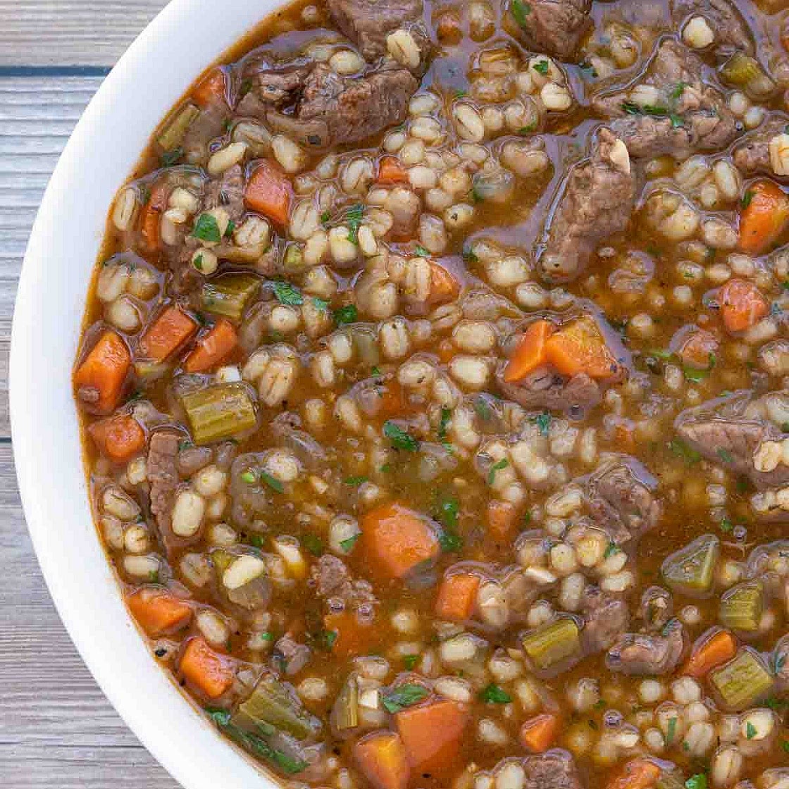 Beef and Barley Vegetable Soup