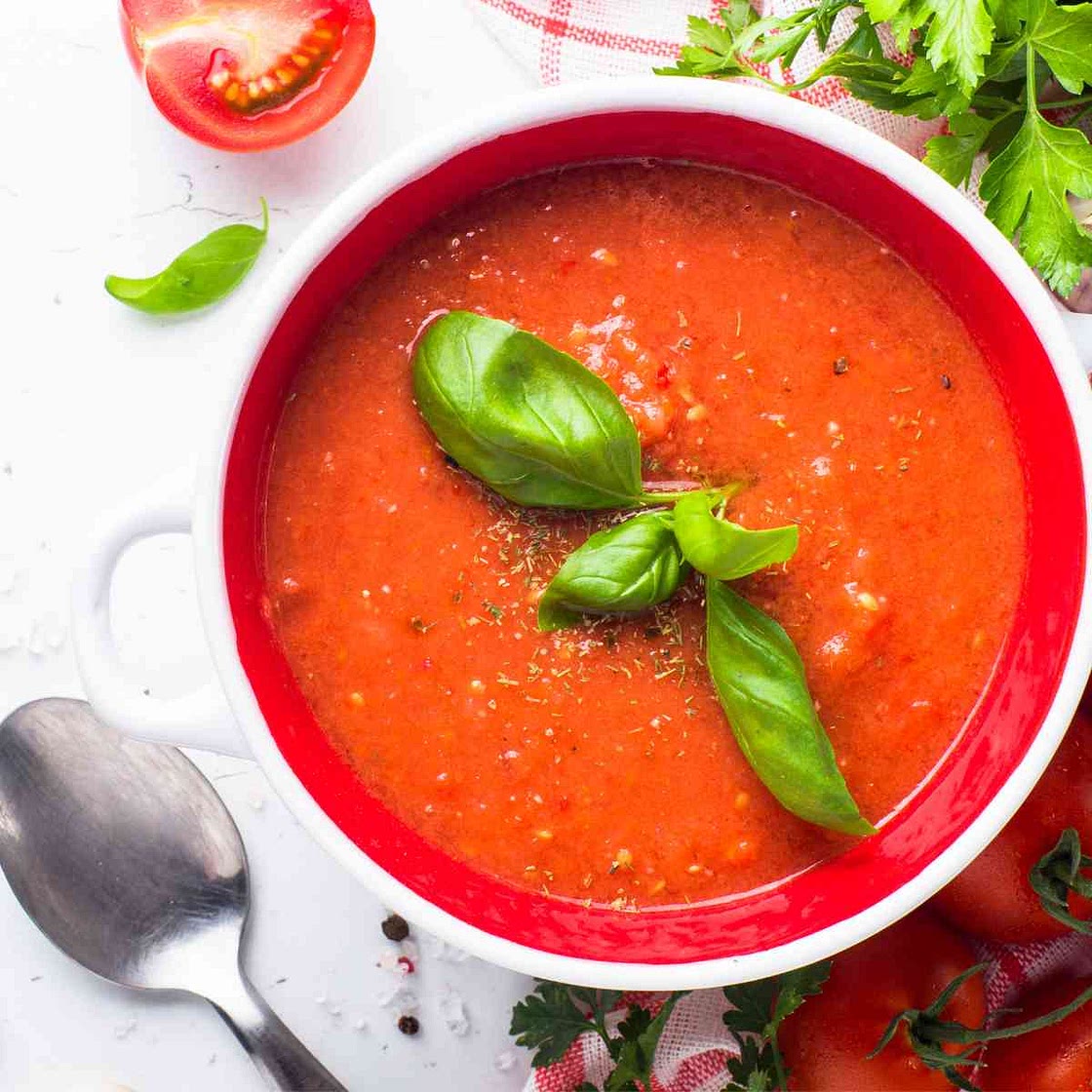 Tomato Soup with Canned Tomatoes (Flavorful!)