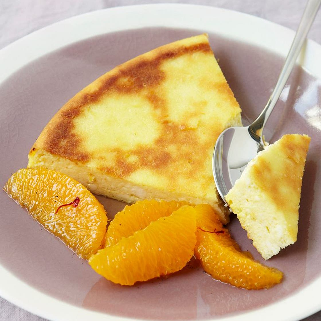 Fiadone, oranges au safran