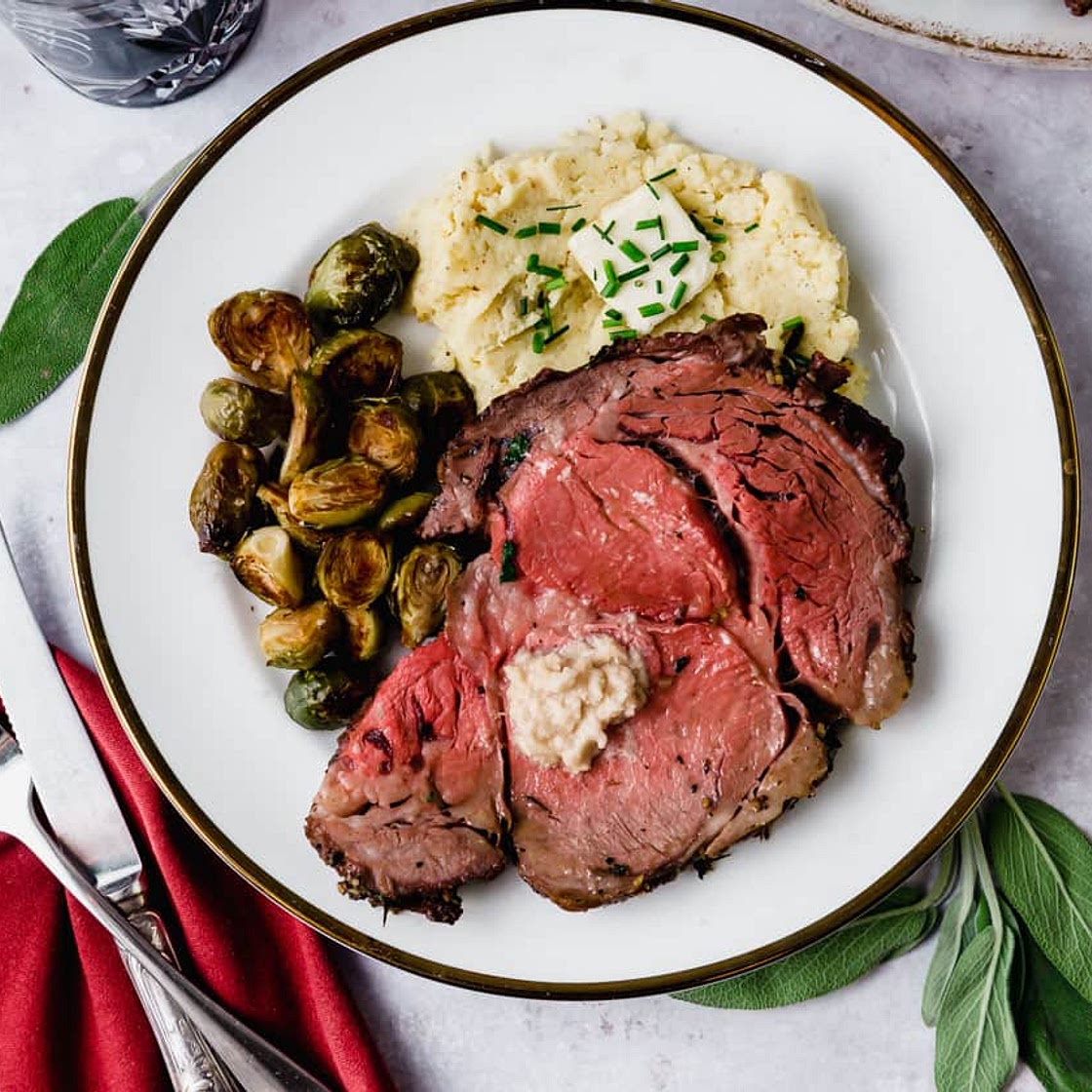 Herb Crusted Boneless Rib Roast