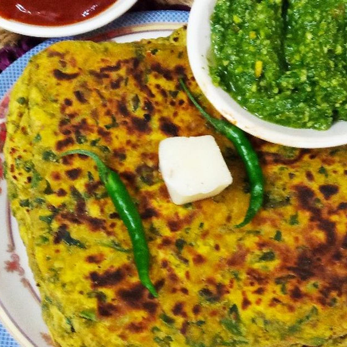 पालक पराठा (palak paratha recipe in Hindi)