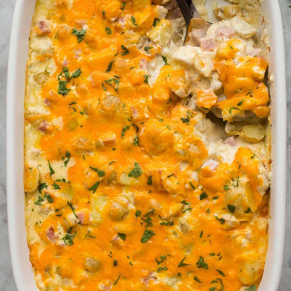 Cheesy Ham and Potato Casserole