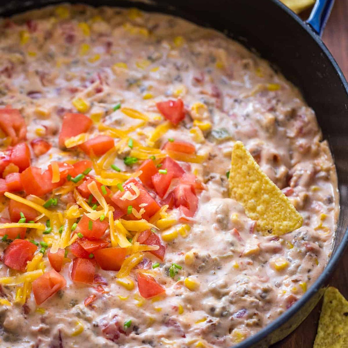 Sausage Queso Dip Recipe (with Real Cheese!)