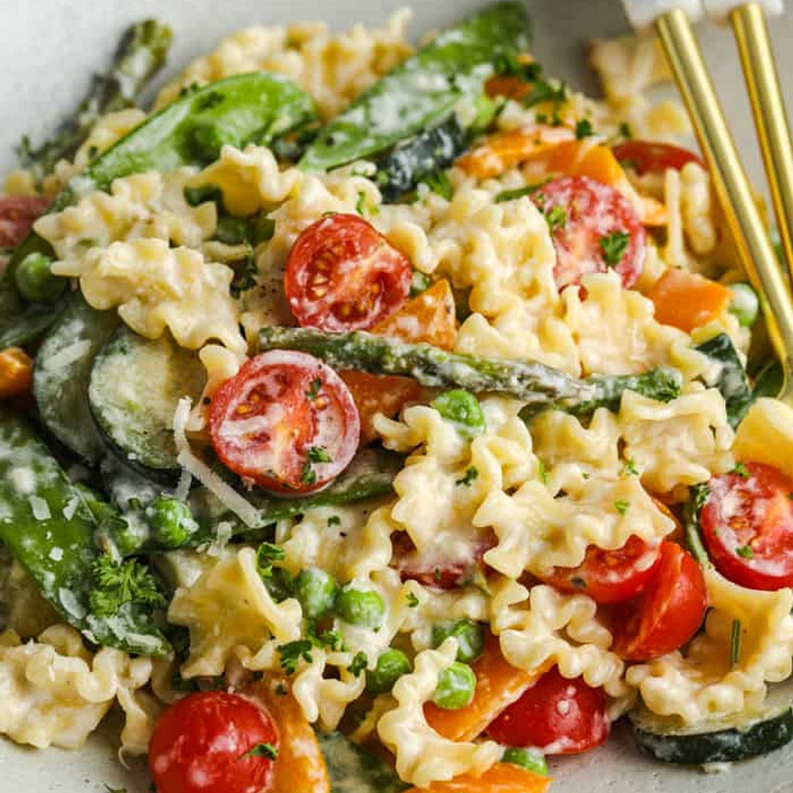 Creamy Pasta Primavera