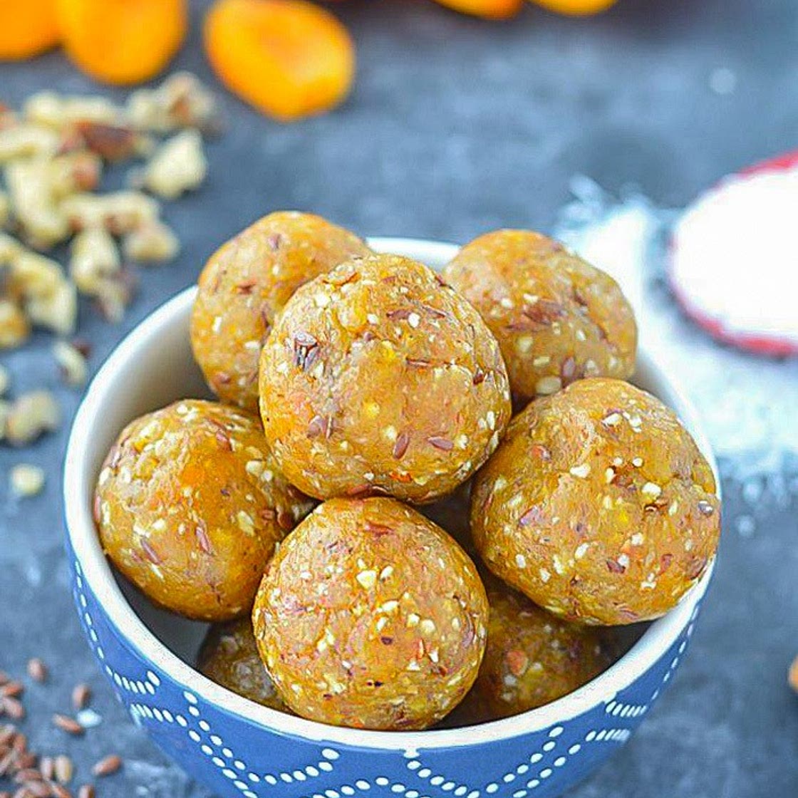 No Cook Apricot Energy Bites