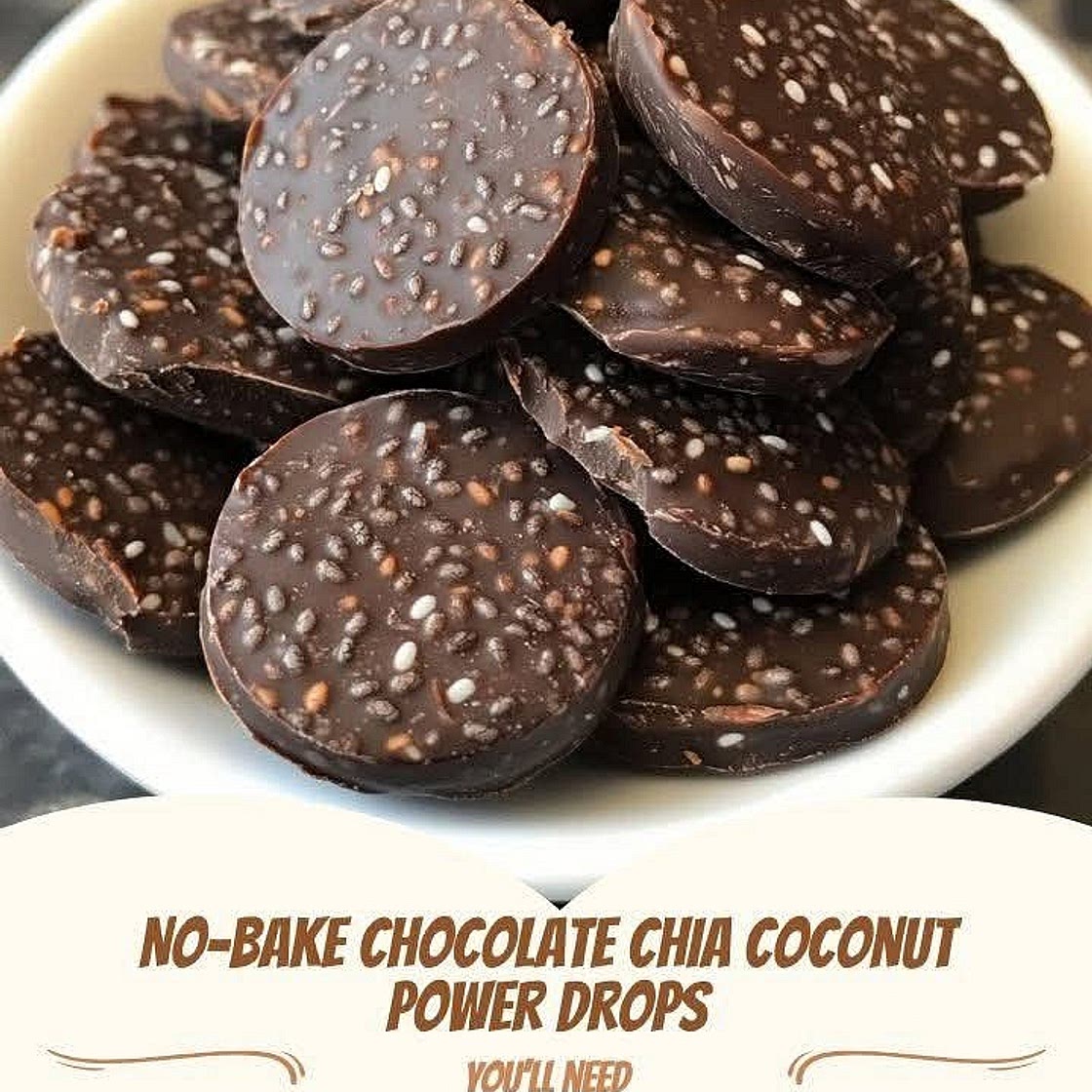No Bake Chocolate Chia Coconut Power Bites