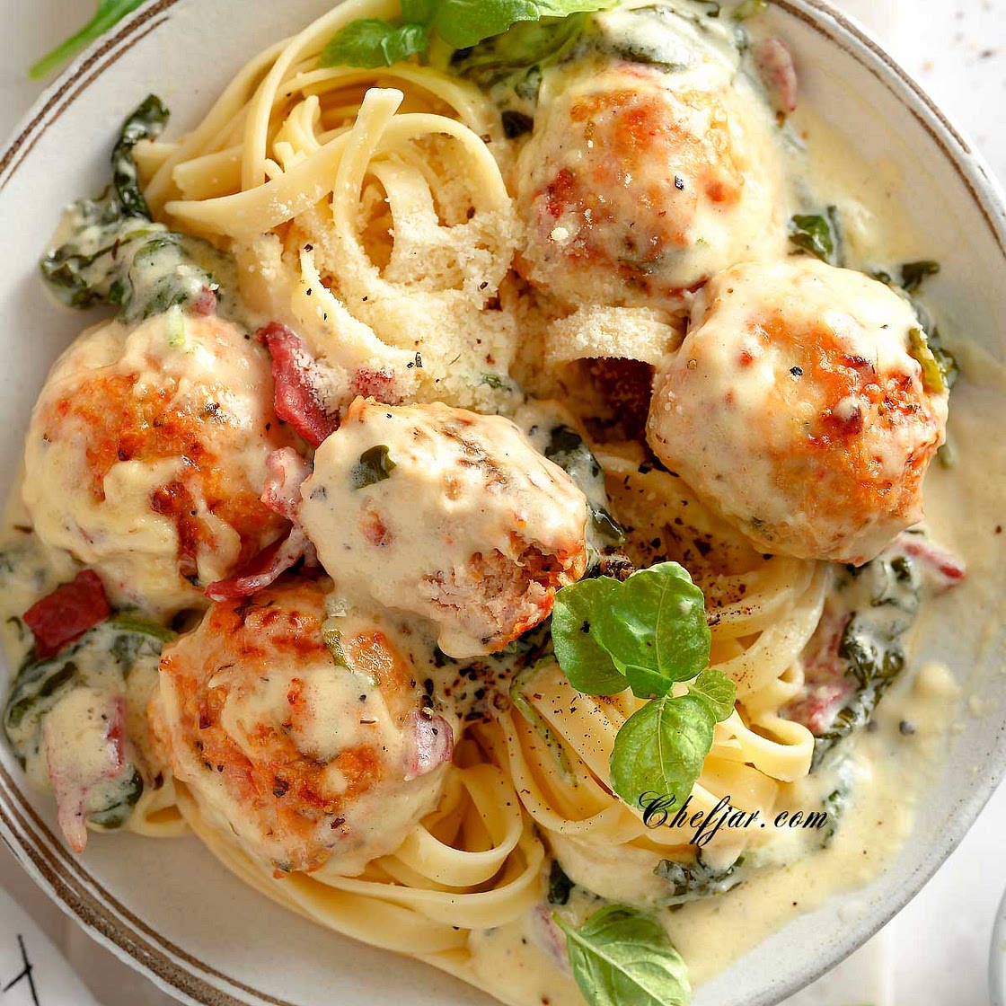 Baked Chicken Ricotta Meatballs