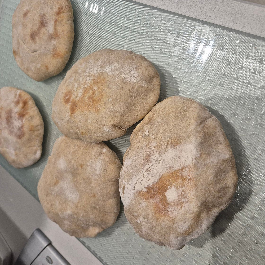 Sourdough pitta bread