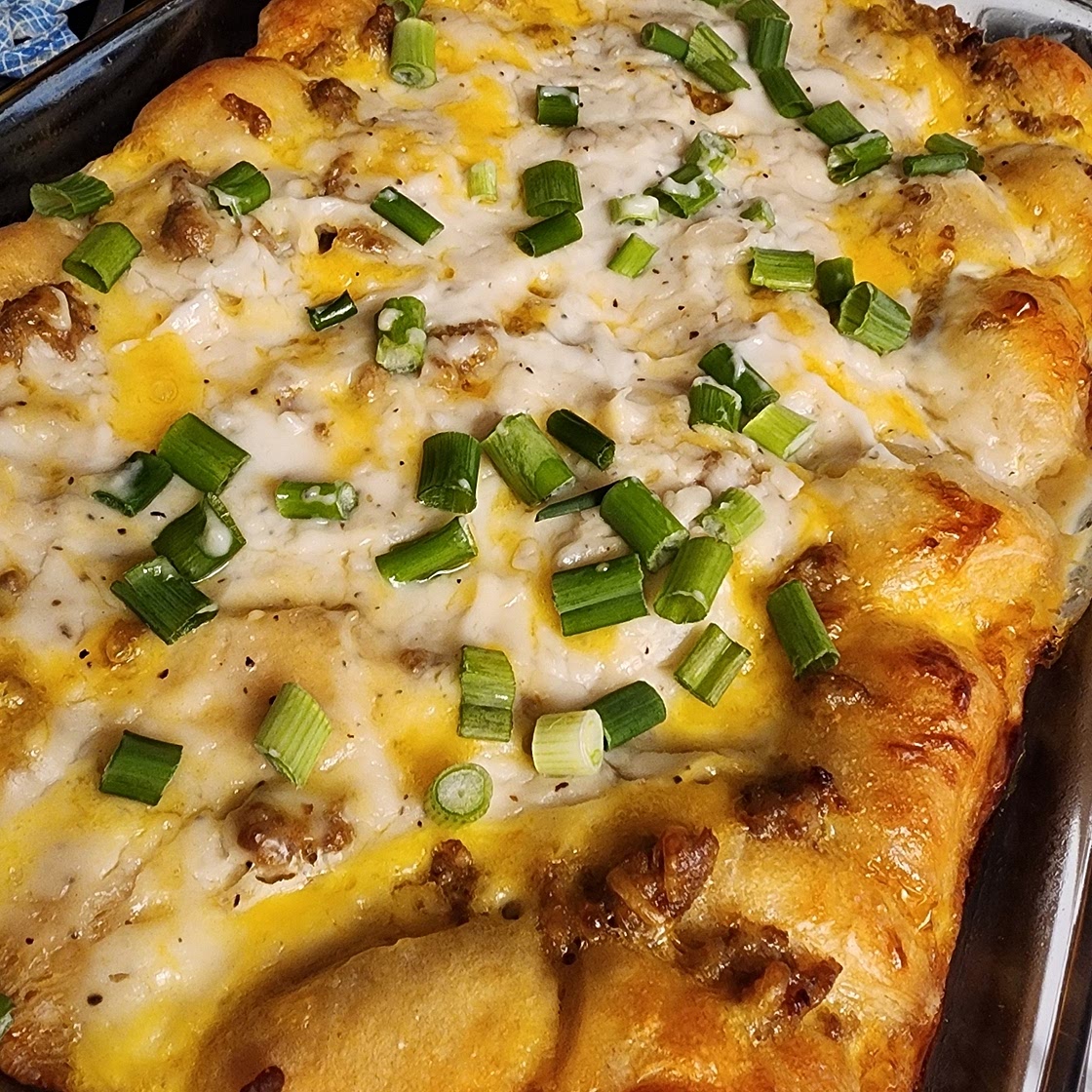 Biscuits and Gravy Breakfast Casserole
