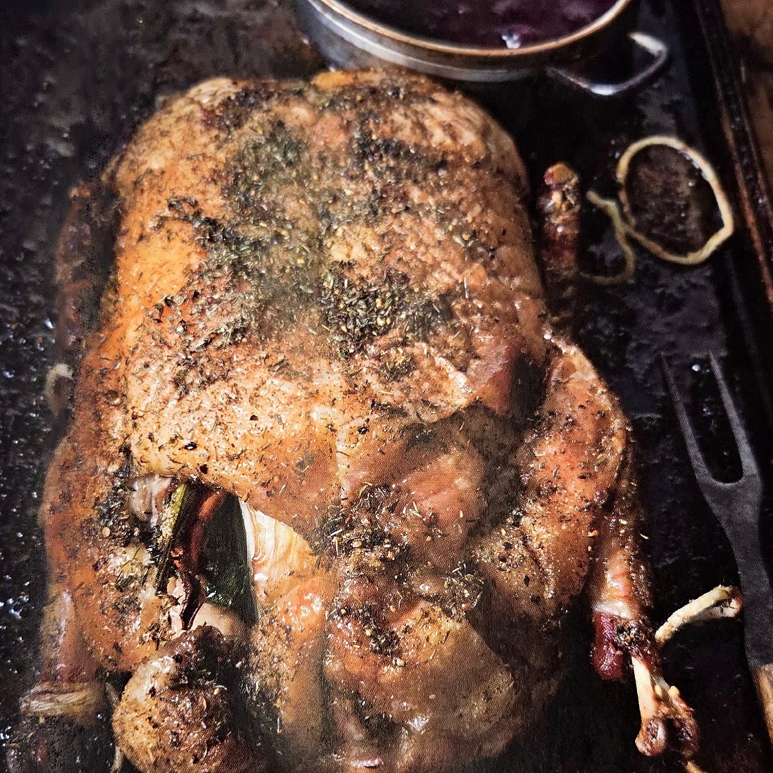 Roasted Duck with Summer Berry Sauce