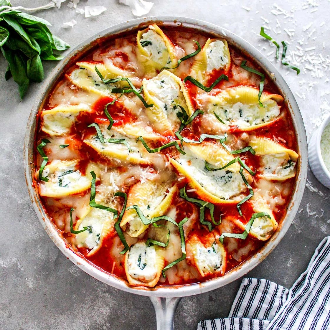 Stovetop Stuffed Pasta Shells Recipe