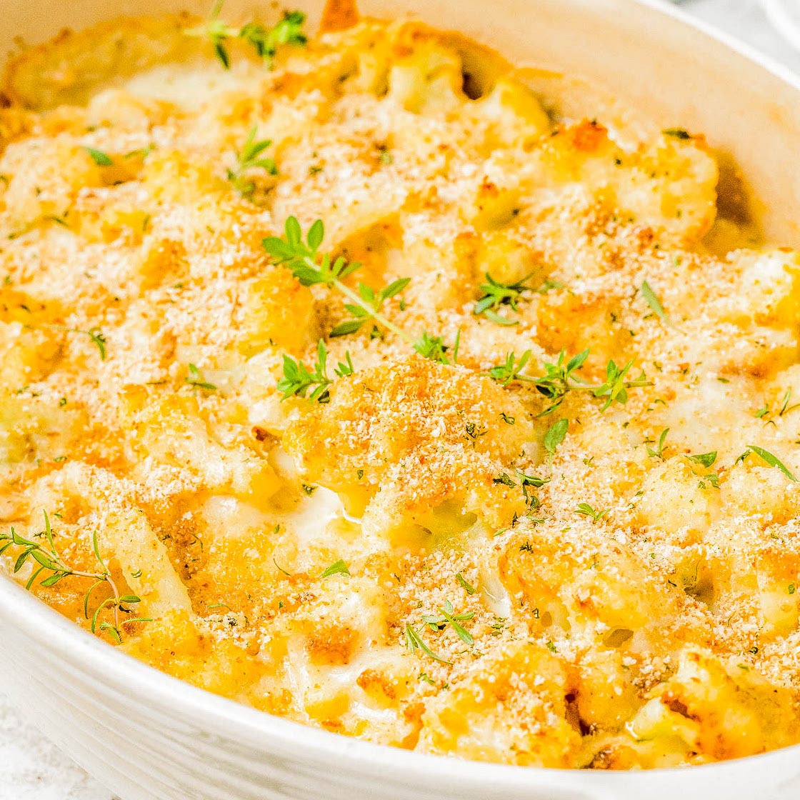 Cheesy Cauliflower Gratin