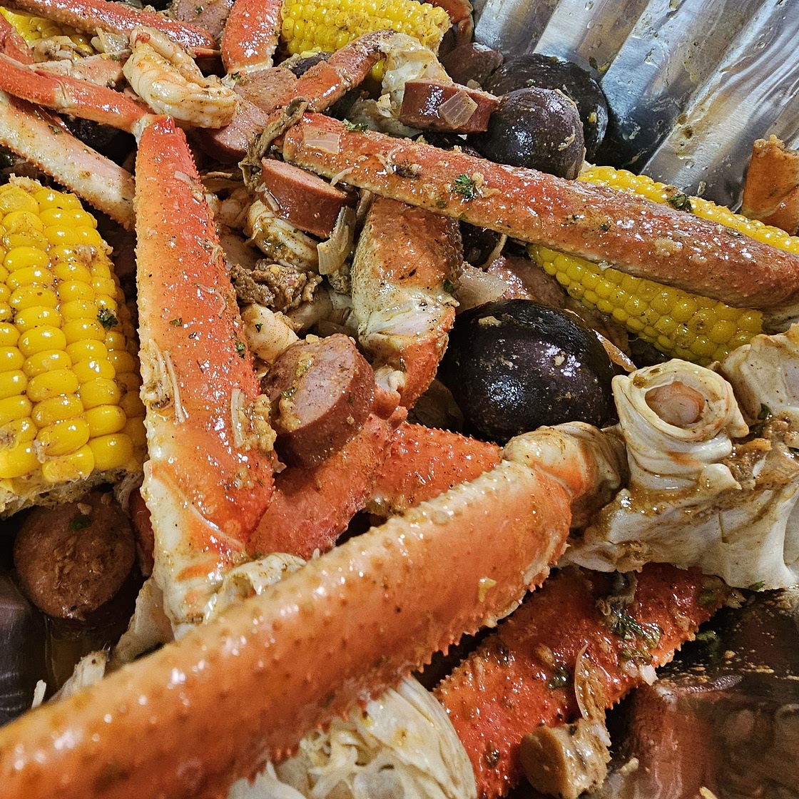 Cajun Seafood Boil with Garlic Butter Sauce