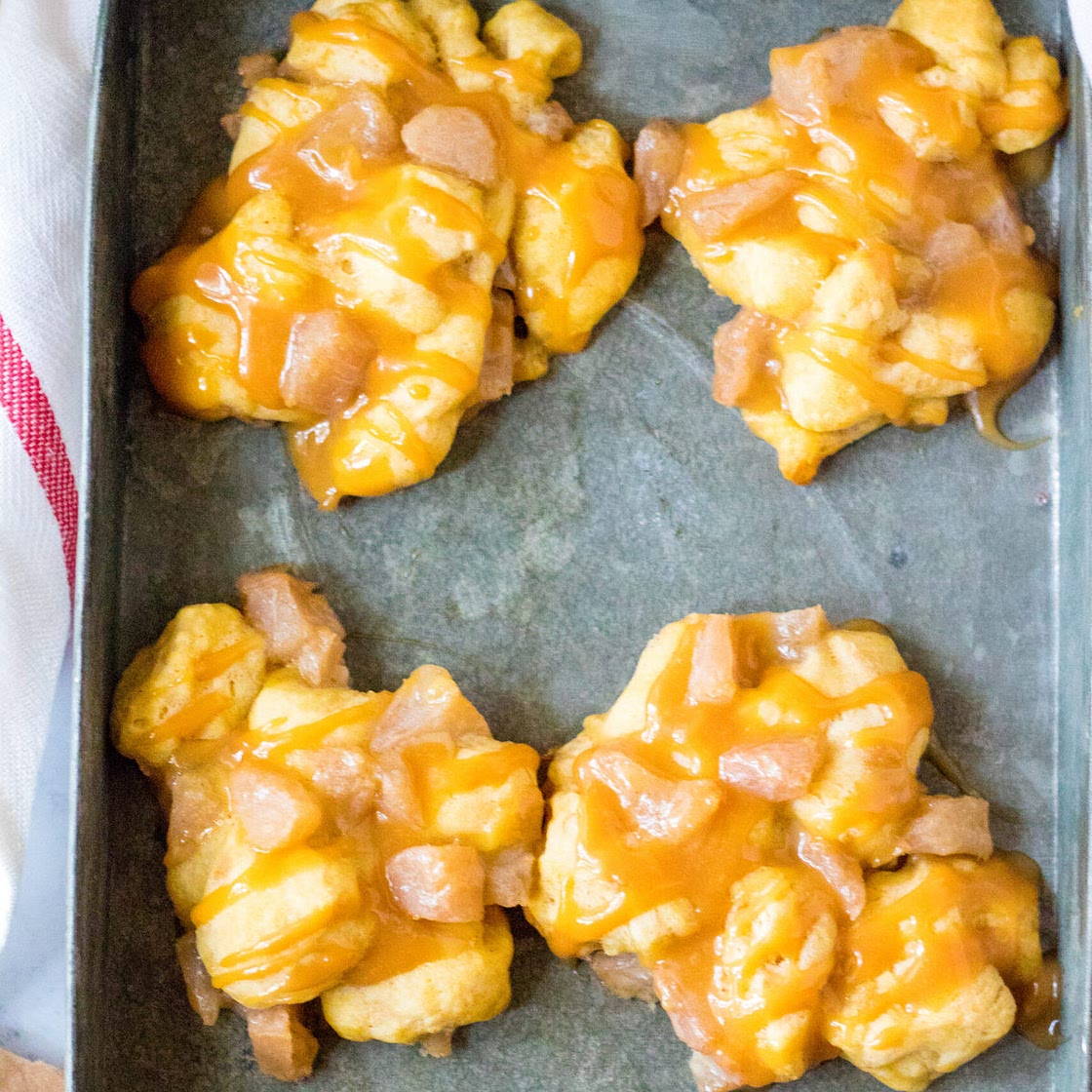 Baked Caramel Apple Fritters