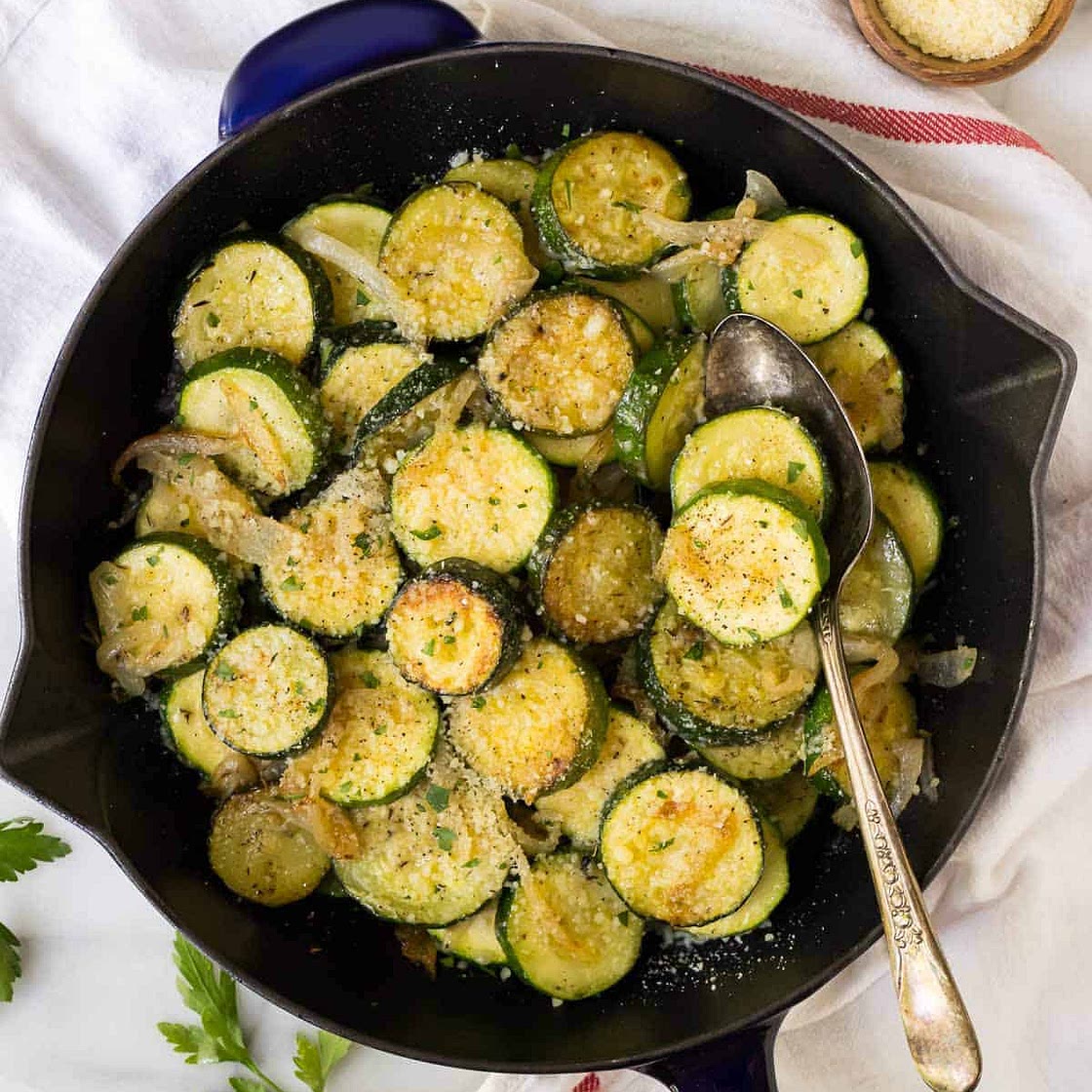 Easy Sautéed Zucchini with Parmesan