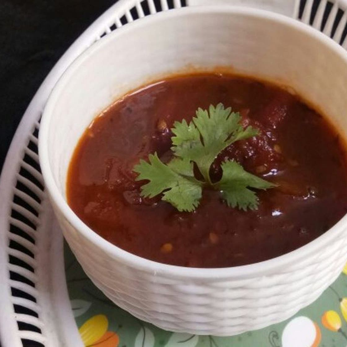 मसाला टमाटर-गुड़ चटनी (masala tamatar gur chutney recipe in Hindi)