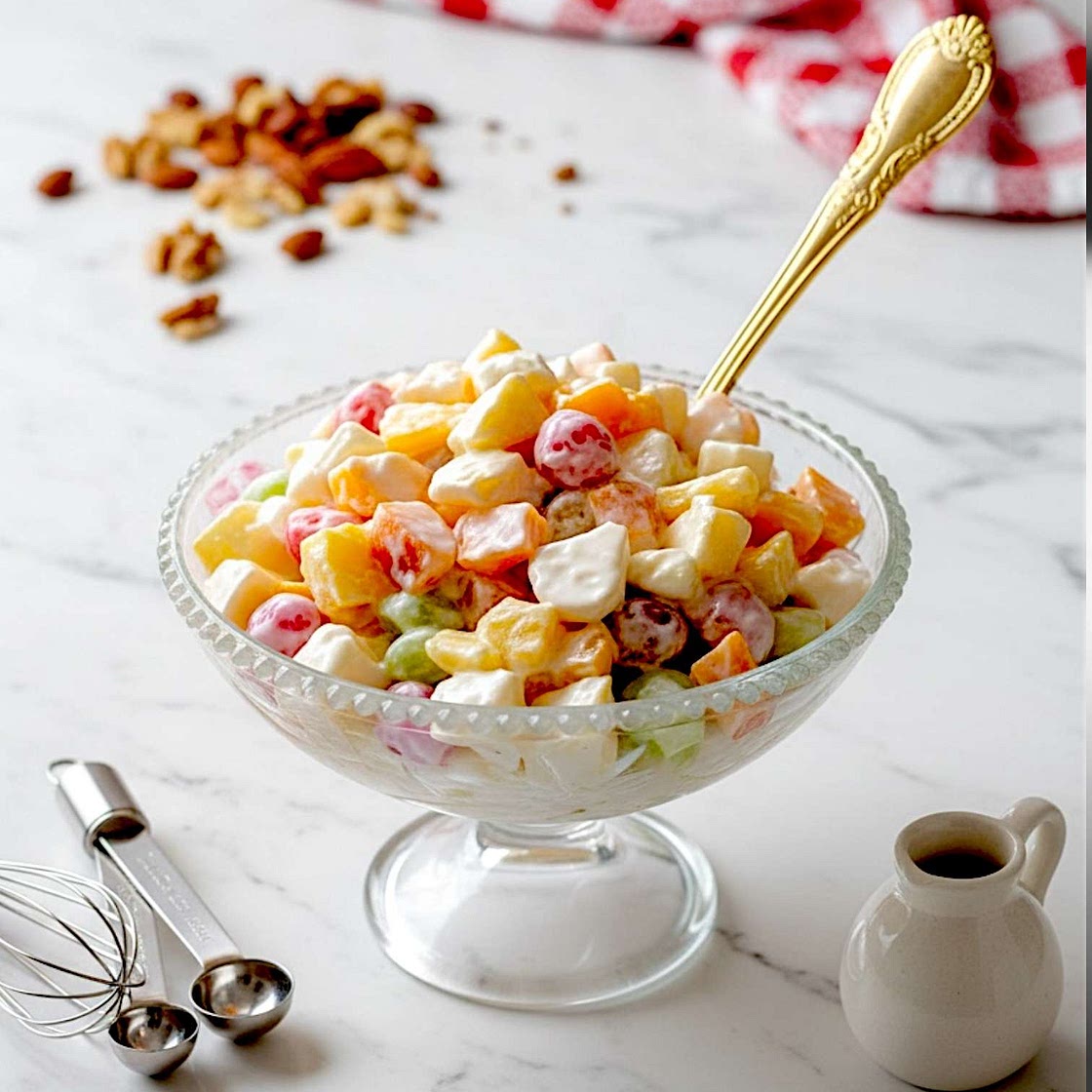 Cream Fruit Chaat | Fruit Cocktail Salad