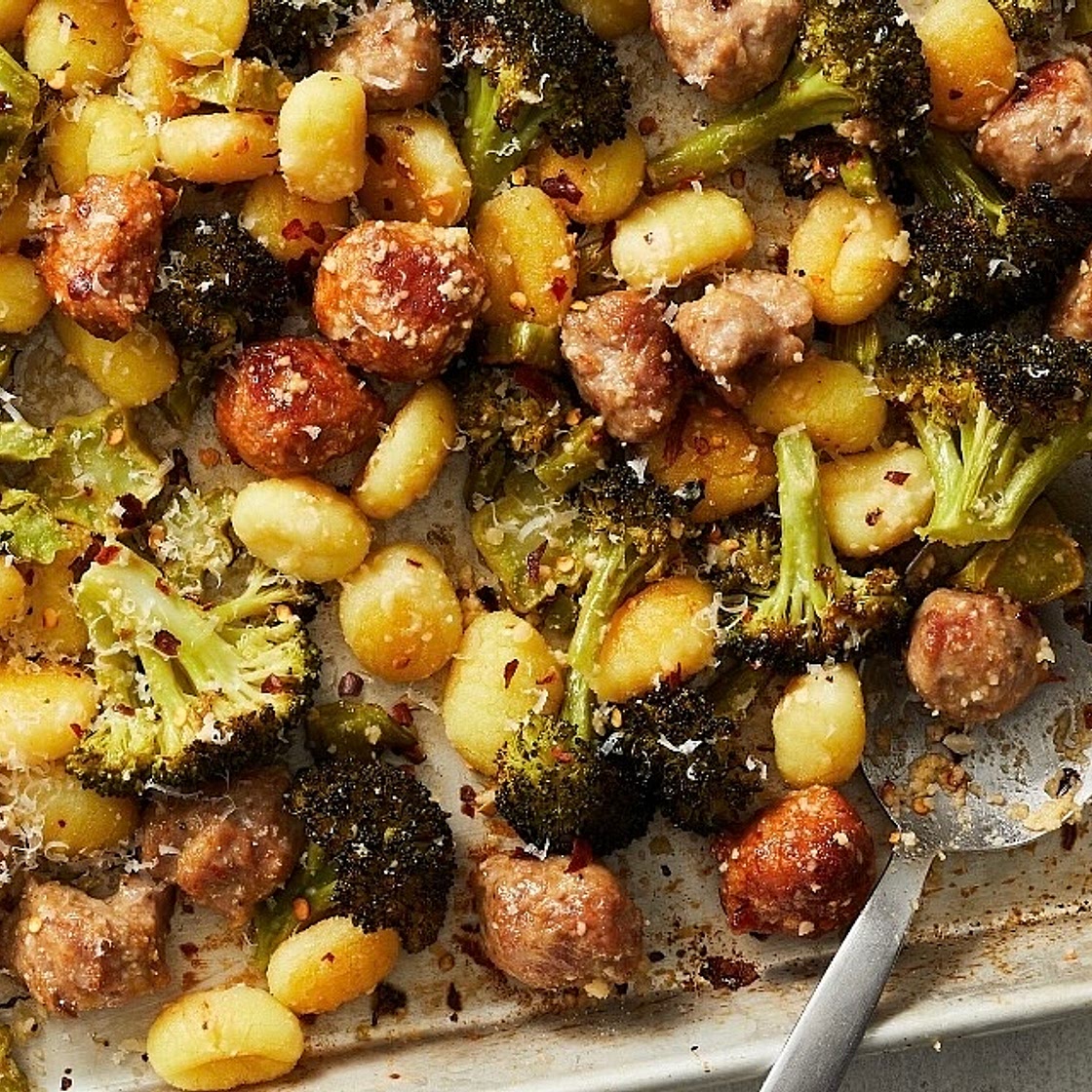 Crispy Gnocchi with Sausage and Broccoli