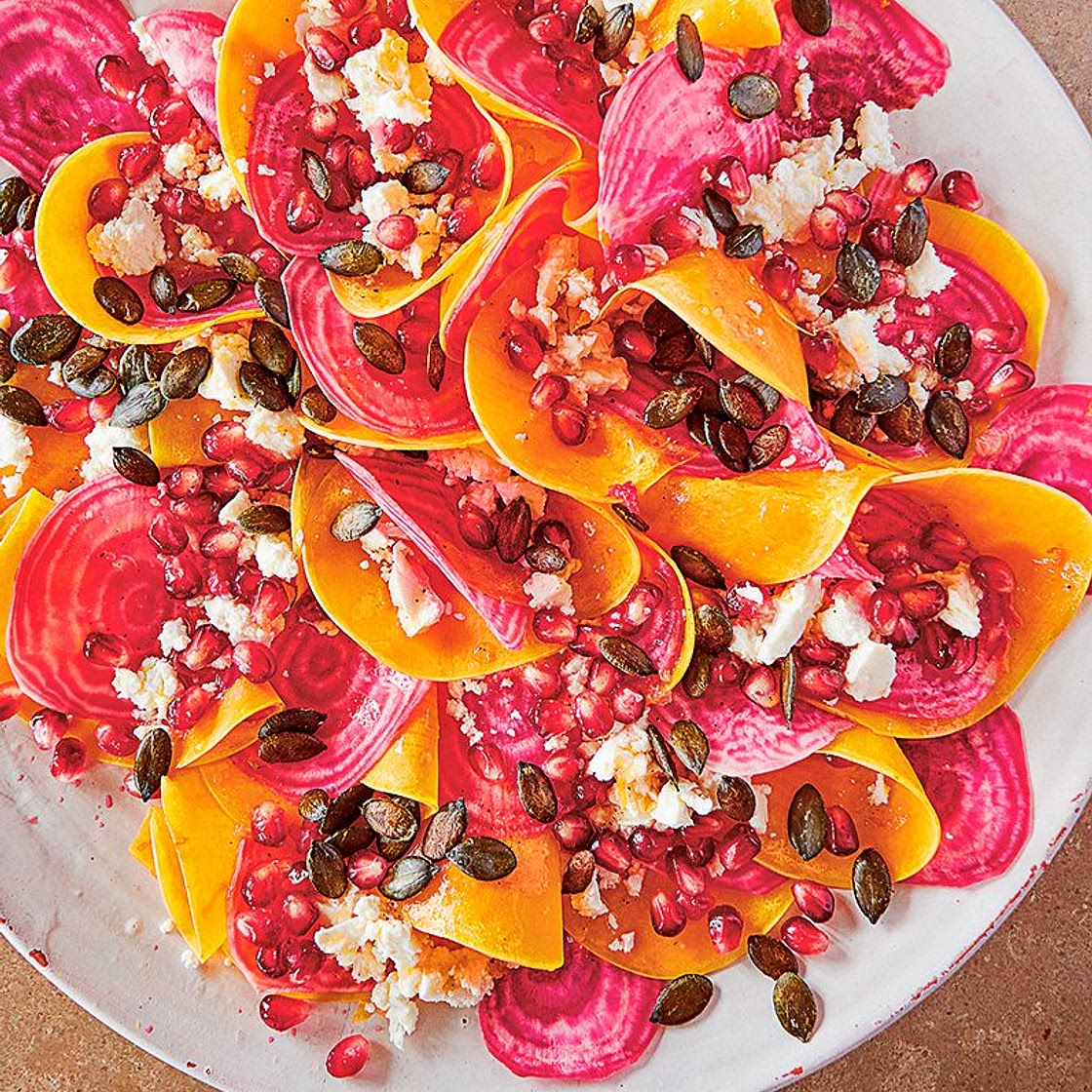Carpaccio de butternut, betterave et feta