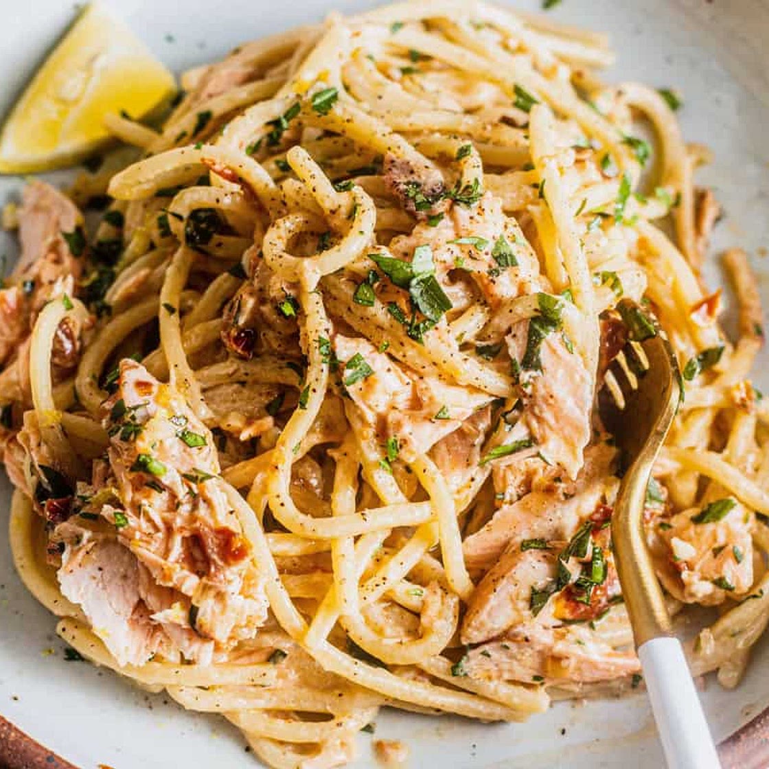 Salmon Pasta Without Cream