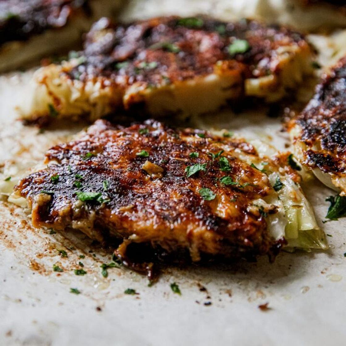 Grilled Parmesan Cabbage Steaks