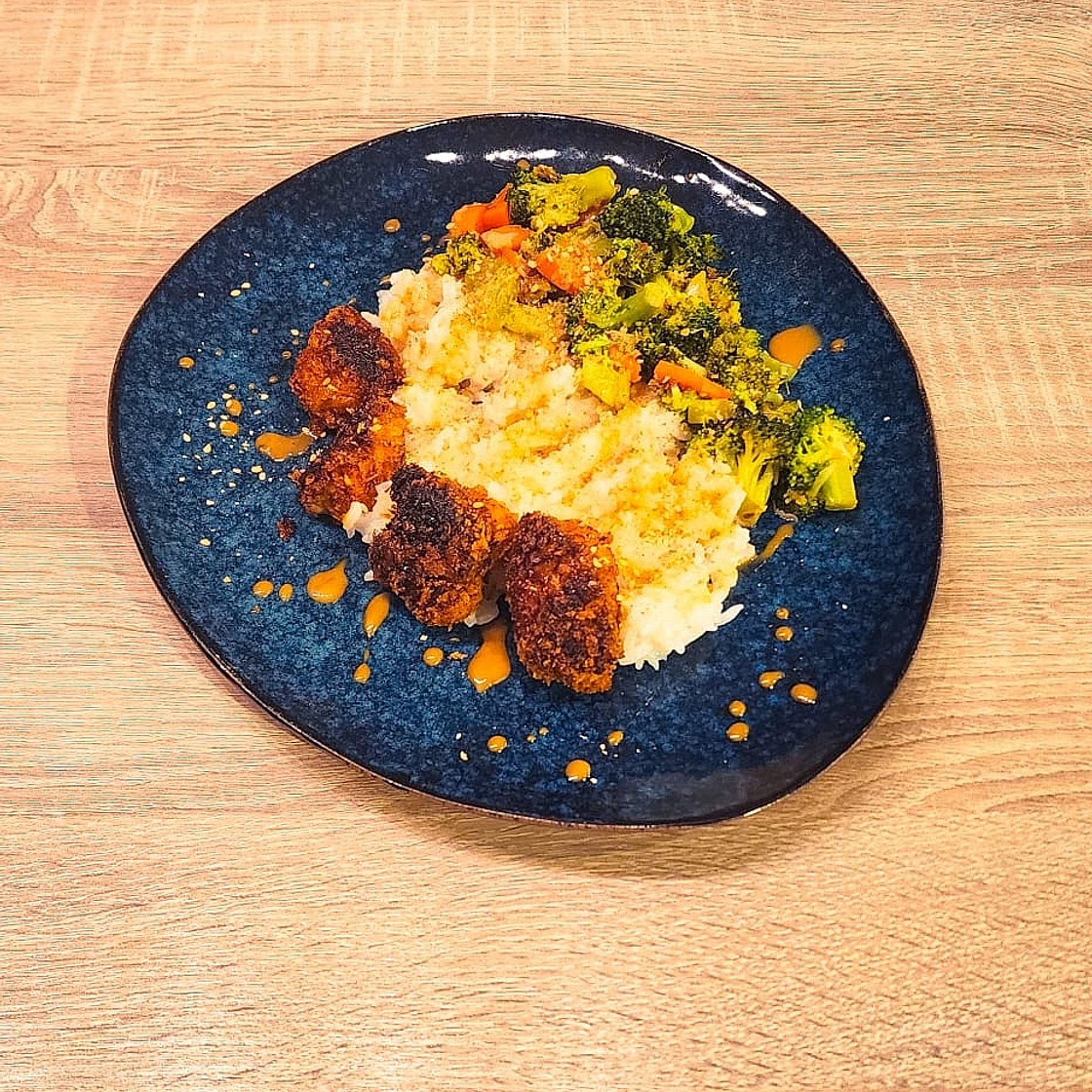 Bowl de poulet pané sauce mayo soja & miel