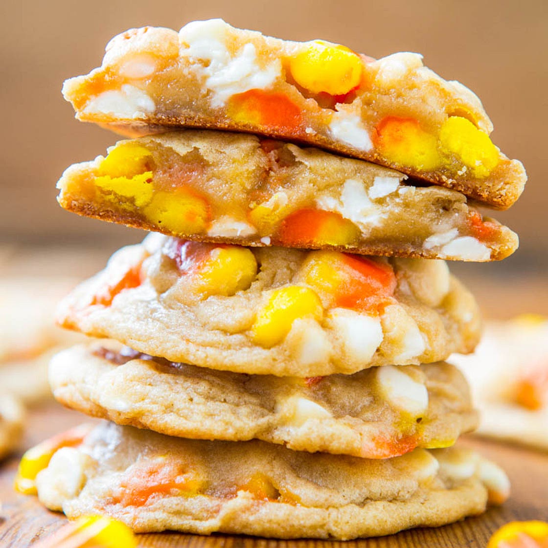 White Chocolate Candy Corn Cookies