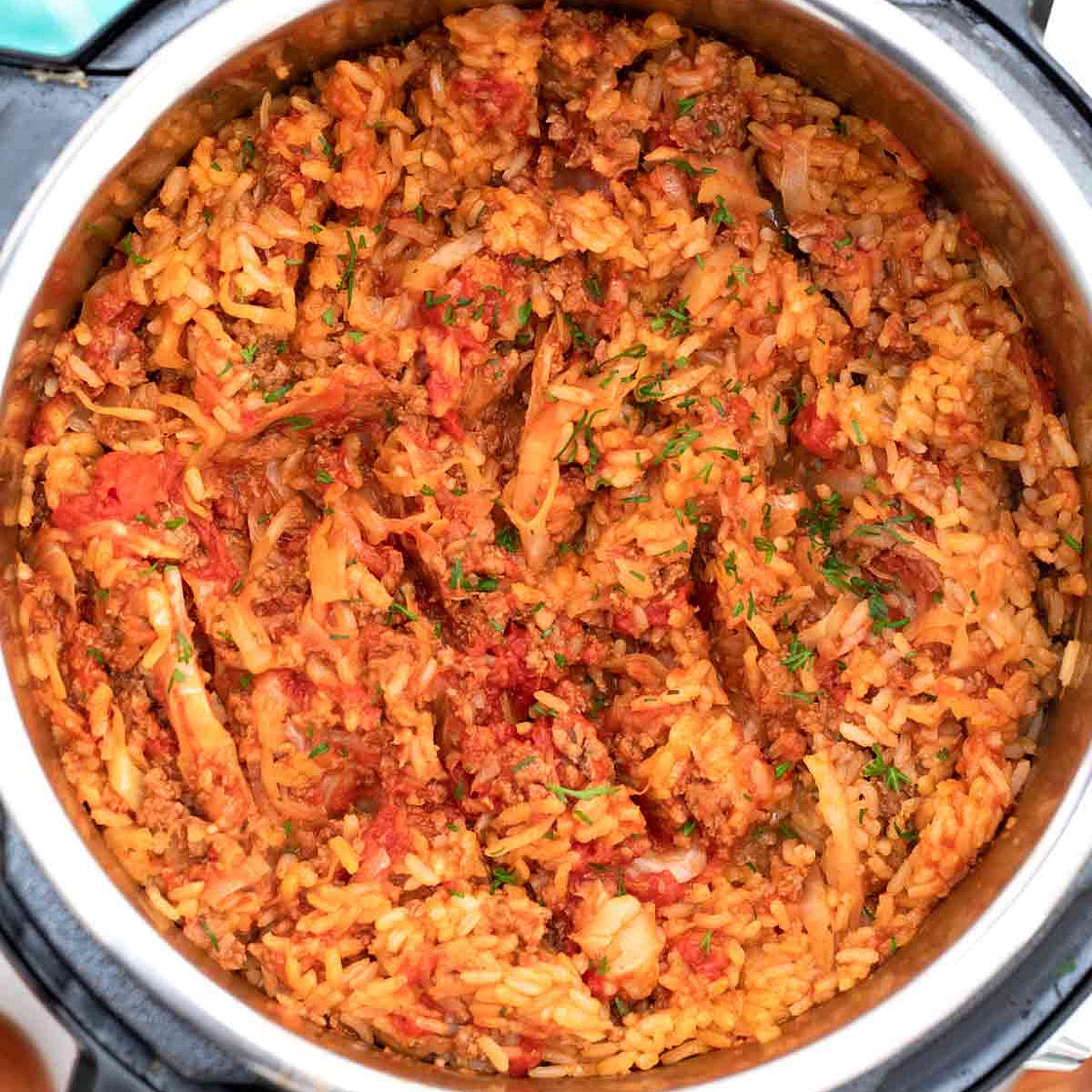 Instant Pot Unstuffed Cabbage Rolls
