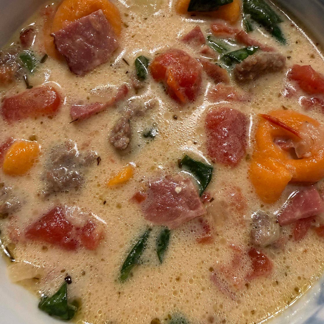 Tortellini & Sausage Crockpot Soup