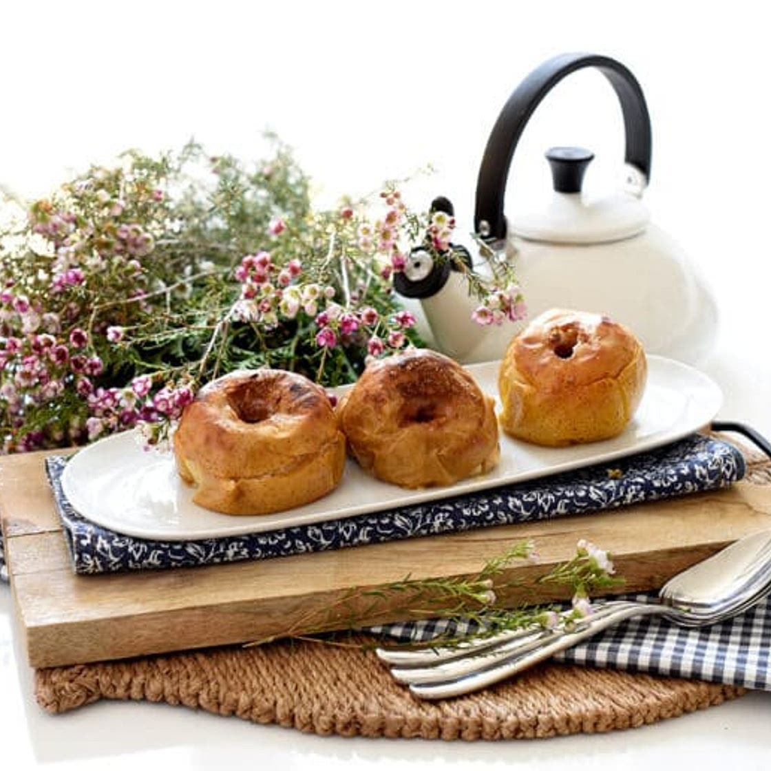 Manzanas asadas al horno con salsa de Toffee