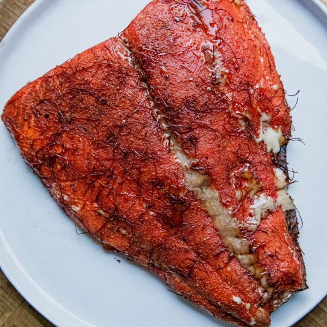 Spicy Dry Brined Hot Smoked Salmon