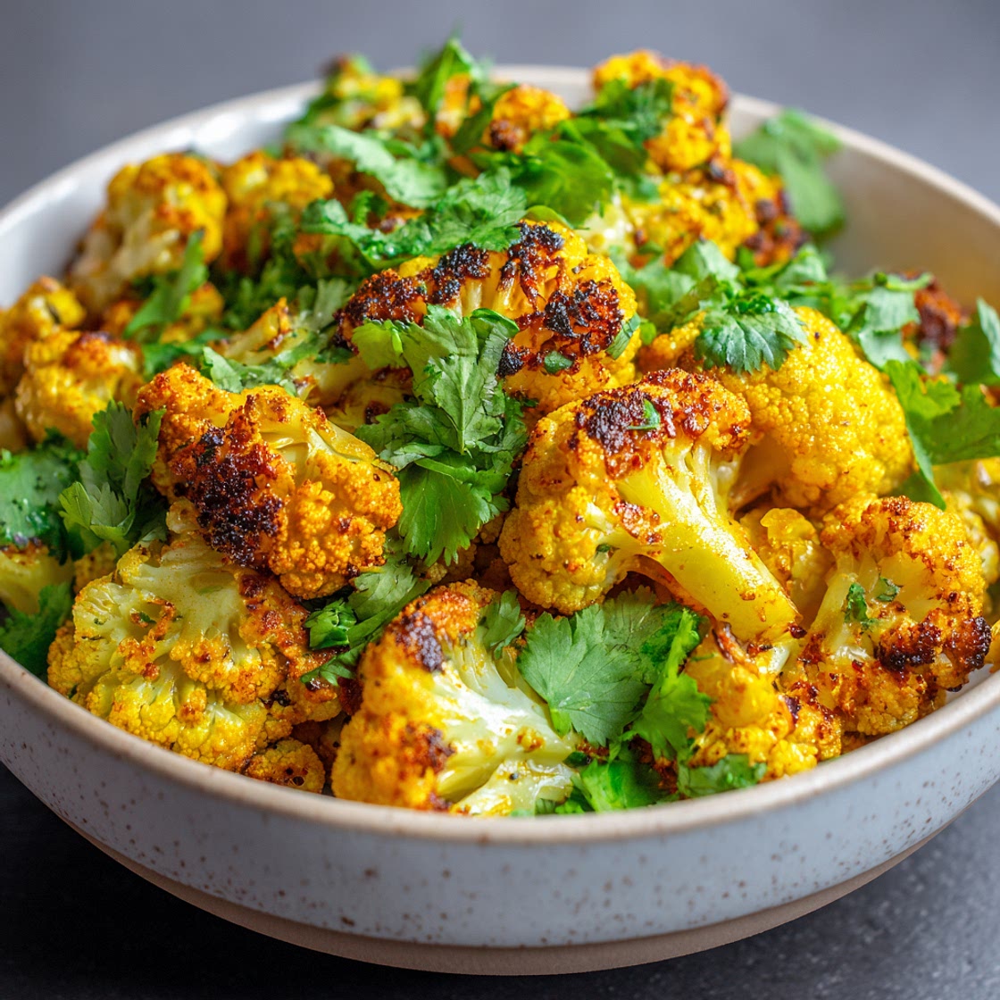 Curry Roasted Cauliflower