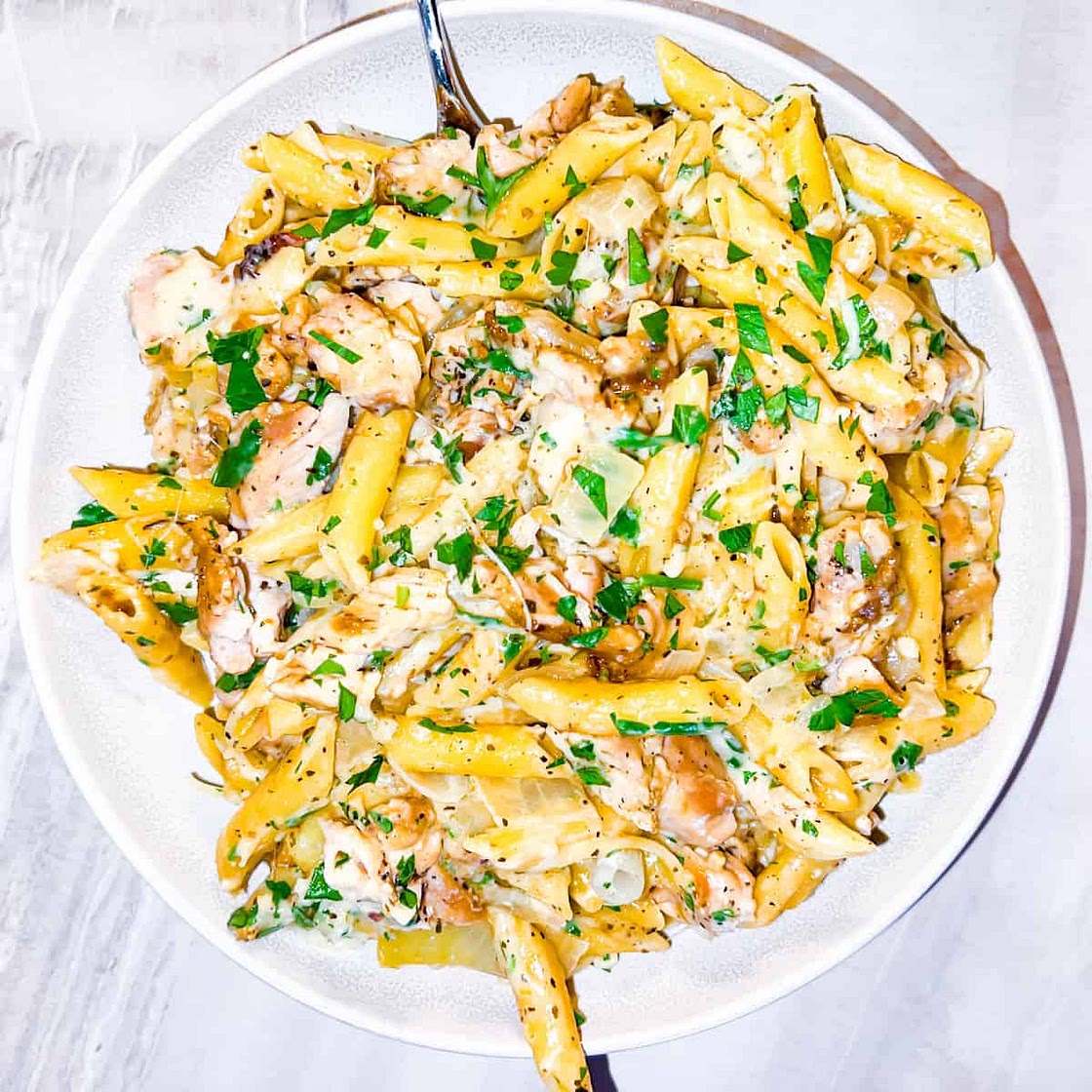 Garlic Parmesan Chicken Pasta