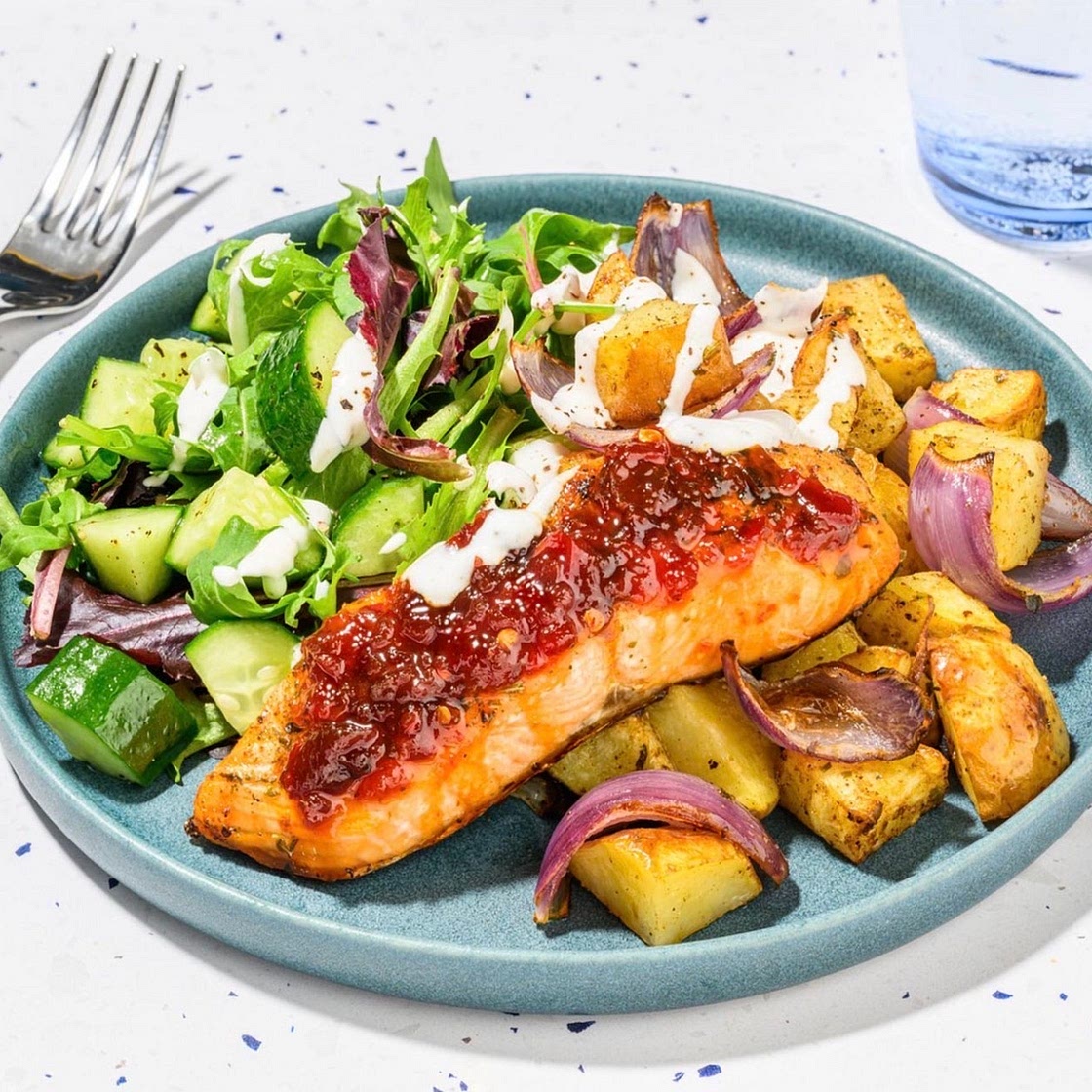 Chilli Glazed Salmon and Sticky Veg