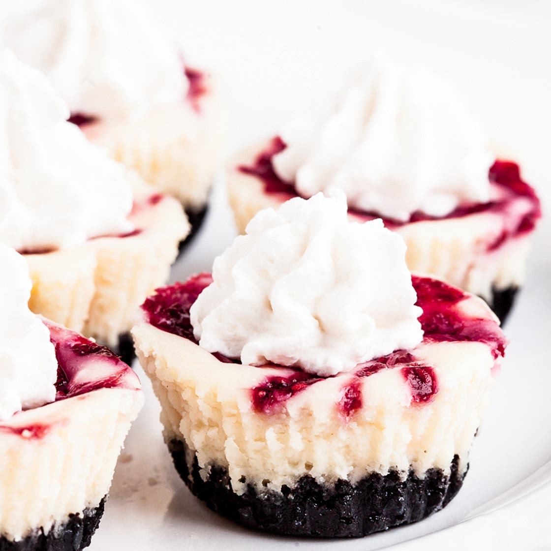 Mini Cheesecake Recipe (White Chocolate Raspberry)