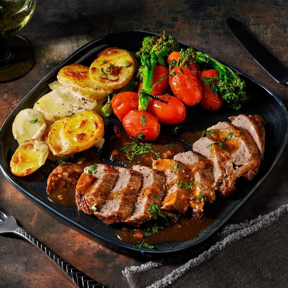 Lamb Steak in Garlic Butter Sauce