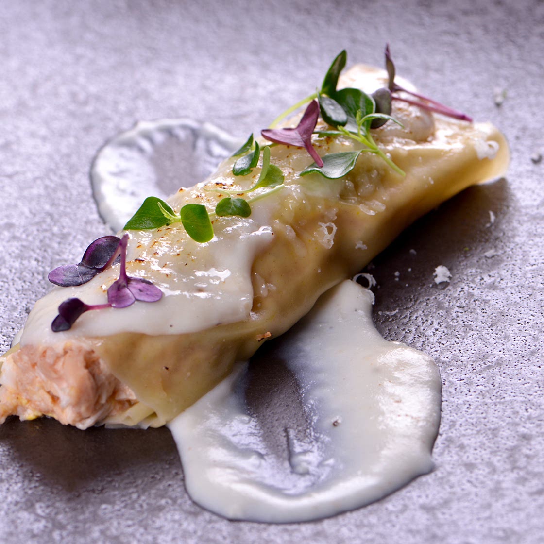 Canelones de pasta Wonton