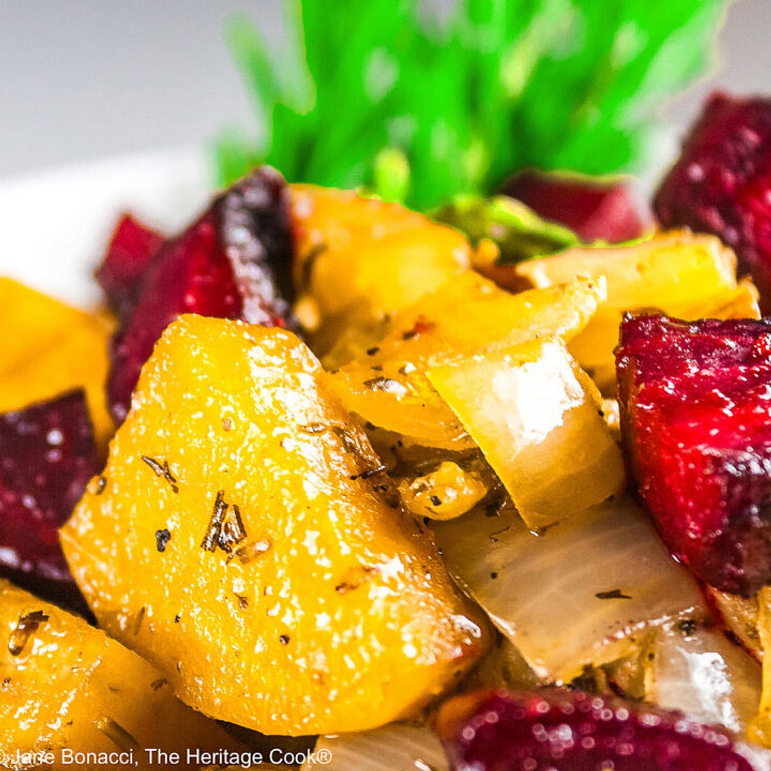 Rosemary Roasted Beets, Potatoes and Peppers (GF)
