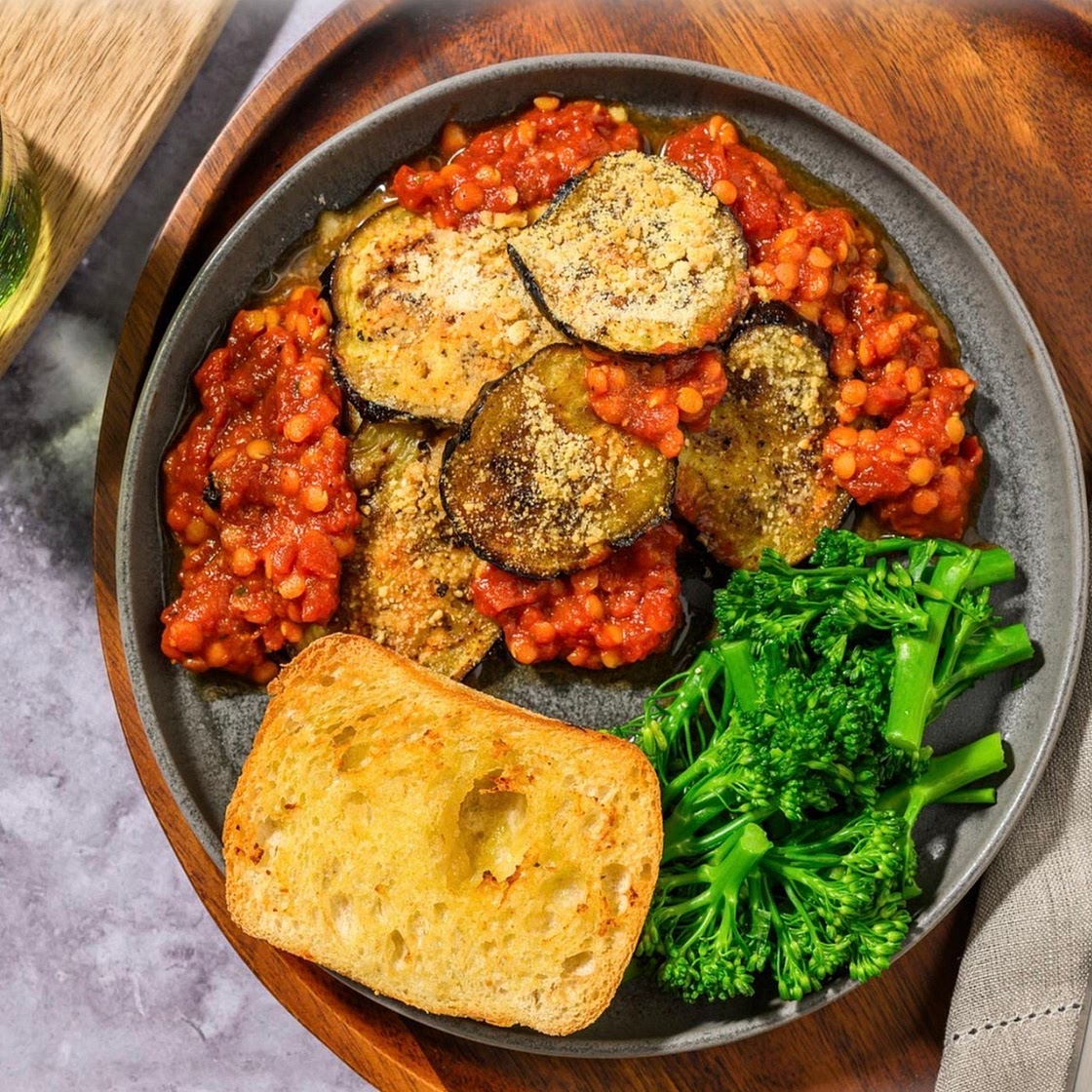 Hearty Aubergine and Lentil Veggie Moussaka