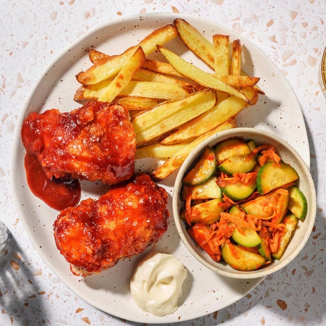 Korean Style Chicken and Ginger Pickled Salad