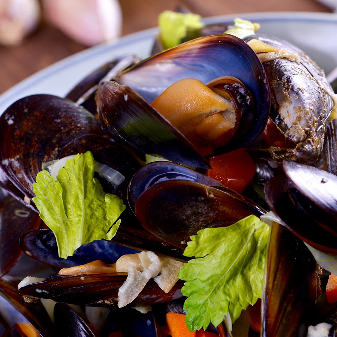 Mejillón belga al vino