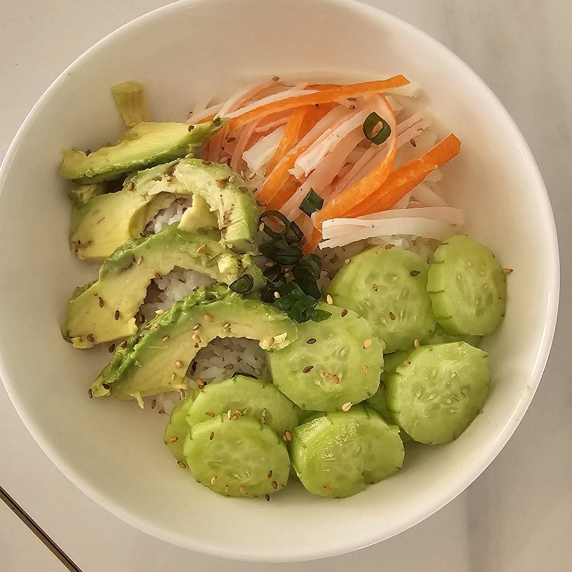 California Sushi Roll Bowls with Cauliflower Rice Meal Prep