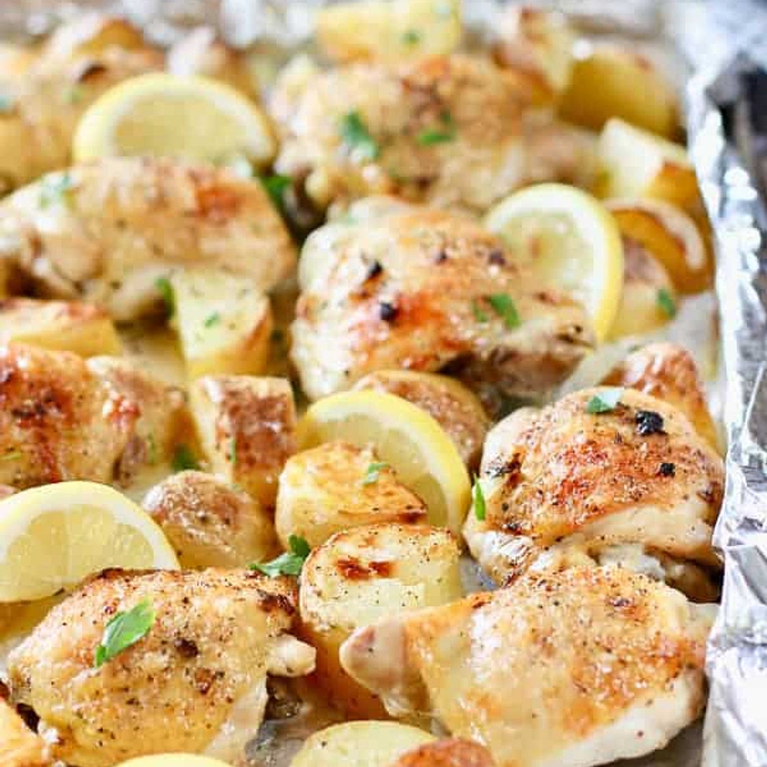 Roasted Chicken Thighs and Potatoes